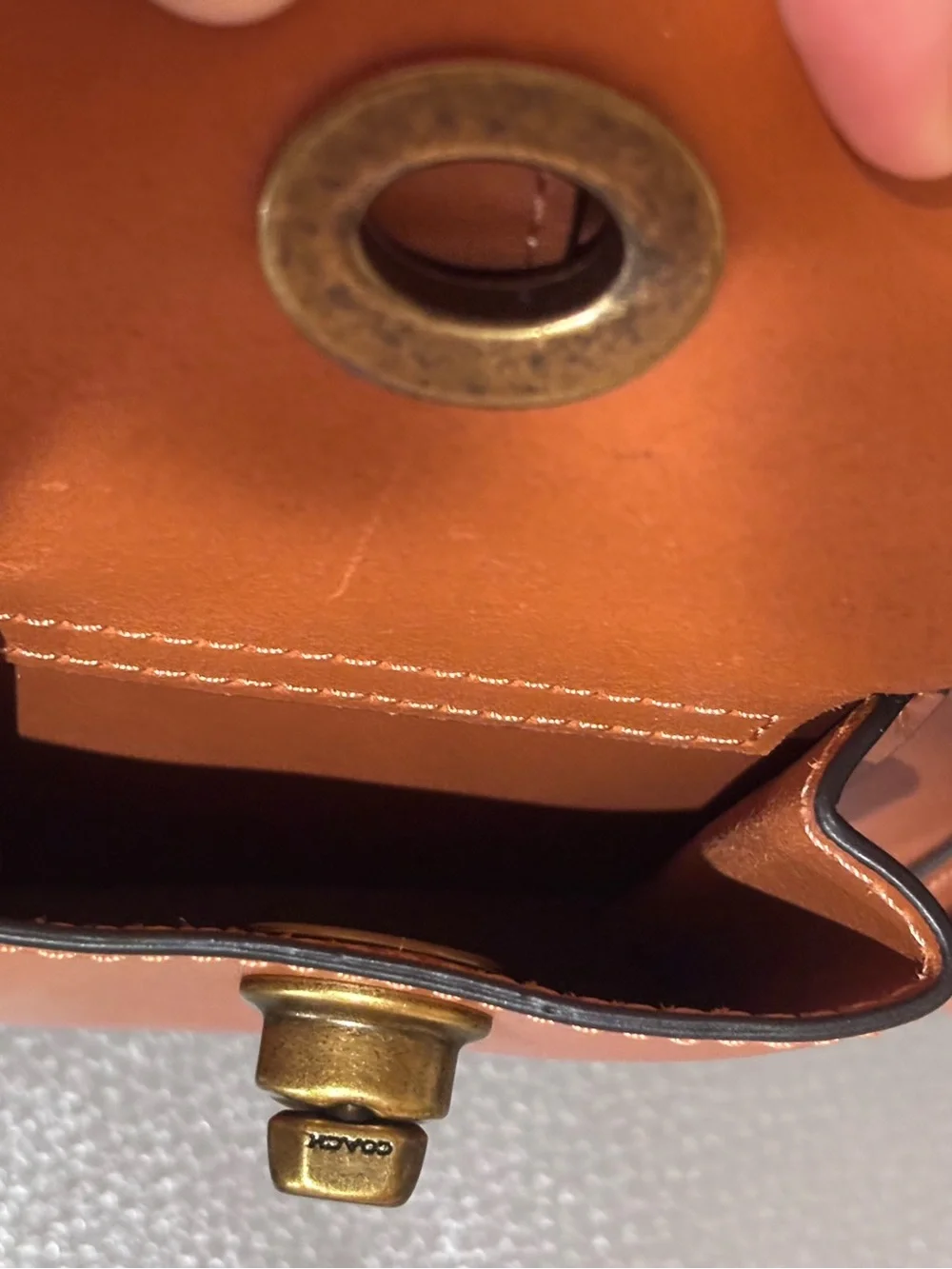 Coach Leather Satchel twin turnlock top handle handbag *like new*